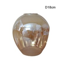 형광등덮개 커버 가리개 D15cm D18cm 오목 유리 그늘 교체 DNA 매직 콩 조명 45cm 오프닝 fitter 전등 갓 E27 스크류 소켓, amber D18cm, amber D18cm