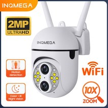 베이비모니터 스마트홈 펫 강아지 카메라 CCTV INQMEGA-야간 투시경 및 자동 추적 무선 카메라가 있는 2MP 10X 줌 비디오 홈 보안 돔 야외 마당, [03] Cam add 128GB, [02] 미국 플러그
