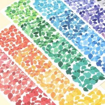 욜케이유 인생네컷앨범 다이어리 포토북 DIY 데코 풀잎 디자인 스티커, 흑백