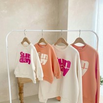 파스텔맨투맨 20900원 봄가을 패밀리룩 시밀러룩 남녀공용 어린이 아동 유아 키즈 주니어 맨투맨 형제룩 자매룩 남매룩 등원룩
