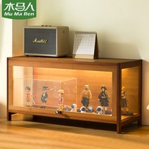 위스키 술 양주 진열장 선반 거실장 프라모델 전시, 삼면투명 플립도어 60x32x40cm