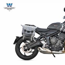 Triumph trident660 사이드백 리어백 패니어백 레트로 양쪽 한쪽 선택가능 브라켓 포함 트라이던트, 검정