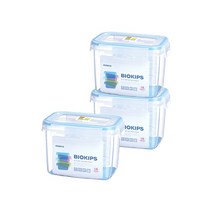 코멕스 바이오킵스 플라스틱 밀폐용기 직사각 1.0L 3개, 단품
