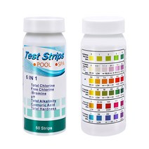 리트머스종이 ph 측정기 시험지 다목적 6 in 1 PH 테스트 스트립 풀 및 스파 워터 테스터 용지 염소가 없, 한개옵션0