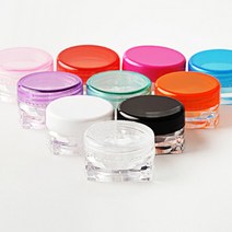 화장품 소분 용기 투명 샘플 크림 공용기 공병 3g RD-10219, 블랙, 1개