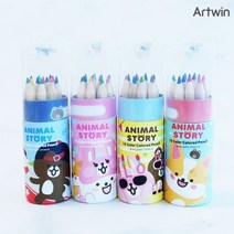 2000애니멀스토리12색색연필세트, 랜덤
