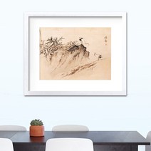 나봄갤러리 김홍도 심계선학 액자, 2.심플 화이트 액자