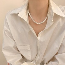 나은별 신플 레일 진주목걸이