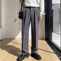 남성 주름컷 일자 슬랙스 댄디스타일 바지