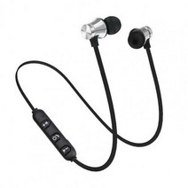마그네틱 무선 블루투스 이어폰 XT11 음악 헤드셋 전화 넥 밴드 스포츠 이어버드 iPhone Samsung Xiaomi 용 마이크 포함, 04 Silver