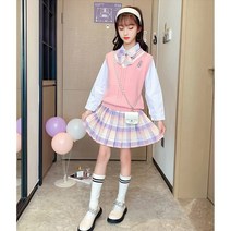 재한 여아 브이넥 니트조끼 [2192]