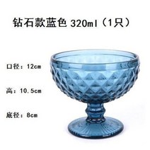 빌레로이앤보흐 보스턴 고블렛 크리스탈 홈카페유리컵 요거트볼 신혼부부집들이선물, A-320ml 블루