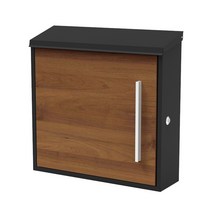 전원주택 벽걸이 우편함 우체통 다세대 빌라 야외 잡지 우유 보관함 건의함 편지함, 호두색