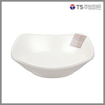[돌산멜라민] 더블체크(백) - 신사각찬기 (업소용 식당용), (DS-7898/7760), 2호