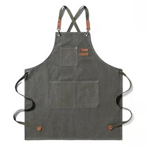 아넬론 캔버스 바리스타 데님 까페 공방 방수 앞치마, BS-9017 카키