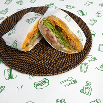 TY 친환경 포장지 내유지 김밥 샌드위치 햄버거 토스트 버거 빵 와플 식품 기름 종이, 내유지 100매_그린 아이콘(330x330), 100개
