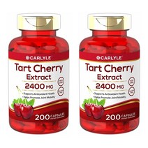 Carlyle Tart Cherry 칼라일 타트 체리 추출물 2400mg 200캡슐 2팩, 1세트, 타트체리