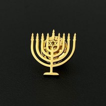 경찰계급장 견장 빈티지 와펜 이스라엘 유대교 메노라 버클 브로치 남성 여성 옷깃 칼라 핀 배지 하누카 휴일 선물 신앙 보석 웨딩 파티
