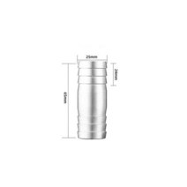 각파이프조인트 호스 바브 스트레이트 양방향 스테인레스 스틸 파이프 피팅 커넥터, 13 25mm