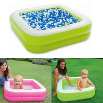 에어풀장 인텍스 어린이용 유치원용 유아미니풀 미니풀장 베이비풀장 사각풀장 인텍스57100, 그린