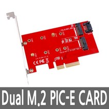 re_co_206_2230 듀얼 M.2 NVME SSD to PCIE 변환 컨버터 카드
