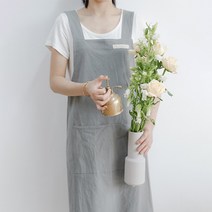 올데이몰 코튼 프릴 앞치마, 그레이