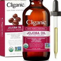 (미국직배) 클리가닉 호호바오일 120ml Cliganic USDA Organic Jojoba Oil 100% Pure Natural Cold Pressed Unrefined Hexane Free Oil for Hair & Face, 1개, 200ml