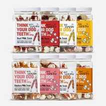 띵크유어독 Think Your Dog Teeth 소고기 연어 치킨 오리 딩고 우유껌 500g 스틱 소 대용량 강아지껌 개껌, 연어딩고 소, 32p