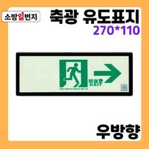 축광 유도표지판 문구 [ 피난구 오른쪽 방향 화살표 ] 야광 위치 안전표지판, KFI 검정승인품