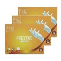 요리를그리다 다용도 요리장갑 화이트 M, 50개입, 3개