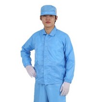 MK 제전방진복 [상의 Y카라] 정전기방지 크린룸 제전복 방진복, 네이비, 상의Y_2XL(105), 1개