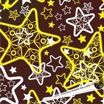 5 장 초콜릿 전사지 금형 케이크 장식 인쇄 패턴 식용 찹쌀 베이킹, 노란색