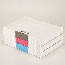 소호리빙 플라스틱 투톤 화일케이스 레고박스 화일보관함 소 대, 1개, 블루(대)