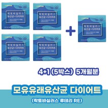 4+1 (5박스) 행사 락토테미 락토바실러스 유산균 다이어트 체 지방 프로바이오틱스 장건강, 5박스, 60포