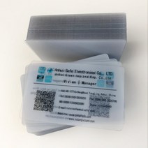 엡손 또는 캐논 잉크젯 프린터 용 10 개 인쇄용 투명 플라스틱 빈 pvc 카드 명함, 단일옵션
