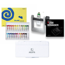샤미 수채 물감 24색 + 신한 24칸파레트 + 튜브압착기 알뜰 세트 신학기 세트(초등학생 준비물)
