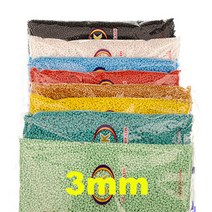 3mm 비즈공예 재료 시드비즈 구슬 칼라비즈 부자재 1팩(450g), 3mm : 25_라이트블루_(1팩)
