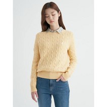 [빈폴레이디스] [Essential] 옐로우 울 케이블 라운드넥 니트 (BF2951UE1E)