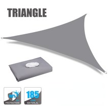 야외 파라솔 카페 테이블 삼각형 햇빛 가리개 항해 98% 자외선 방지 방수 천막 야외 파티오 정원 잔디 뒤뜰, 06 Light Gray_03 300x300x300CM
