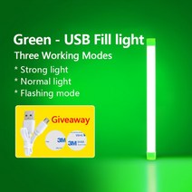 조도계 조도기 조도센서 조도 광량 측정 센서 디지털 핸드 헬드 D 필 라이트 USB 충전식 사진 조명 비디오, 03 Green_02 32cm