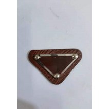 뺏지 굿즈 의류 패치 스티커 봉제 브랜드 로고 삼각형 가죽 스팽글 배지 머리핀 10 피스, 14 Brown