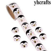 페이퍼토이 1 롤 (100PCS)LOT.Outlet 레이저 심장 종이 스티커 DIY 장난감 Scrapbooking 키트 공예 재료 유치원 공예품 웨딩 장식품, 14.100PCS penguin