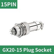 와이어 커넥터 GX20 버트 타입 용접 항공 1 세트 암수 소켓 플매트 카펫 러그 2-15 핀 퀵 케이블 도킹 DIY 이동, [12] 15P, [01] 1 Set