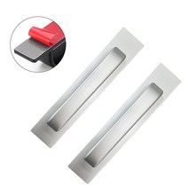 조빈니타 무타공 강력 접착식 알루미늄 문 손잡이 1+1, 실버+실버, 200mm, 2개