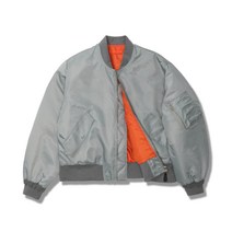 JEMUT 리치 오버 MA-1 자켓 그레이 YHJK2269 Reach Over MA-1 Jacket Gray YHJK2269