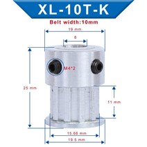 모터풀리 Xl 10t 타이밍 보어 4566 35mm 피치 5 08mm 알루미늄 휠 폭 11mm 10mm xl 타이밍 벨트, 8mm-k타입-빅스텝, 1개