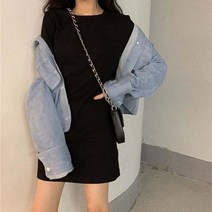 나시 여성 하객 원피스 청 하객룩 쉬폰 봄
