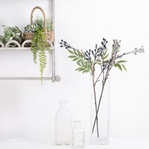 마쉬매리골드 조화 빈티지 베리 가지 48cm, 다크플럼(RJ351-5284)