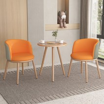 2인용 부부테이블세트 2인 원형 티테이블 식탁 탁자 의자 세트 원목 600, 16번