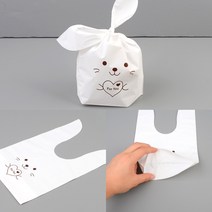 비닐 포장봉투 디자인 고급 선물 토끼 폴리백 대형 PP폴리백 투명봉투 비닐포장
